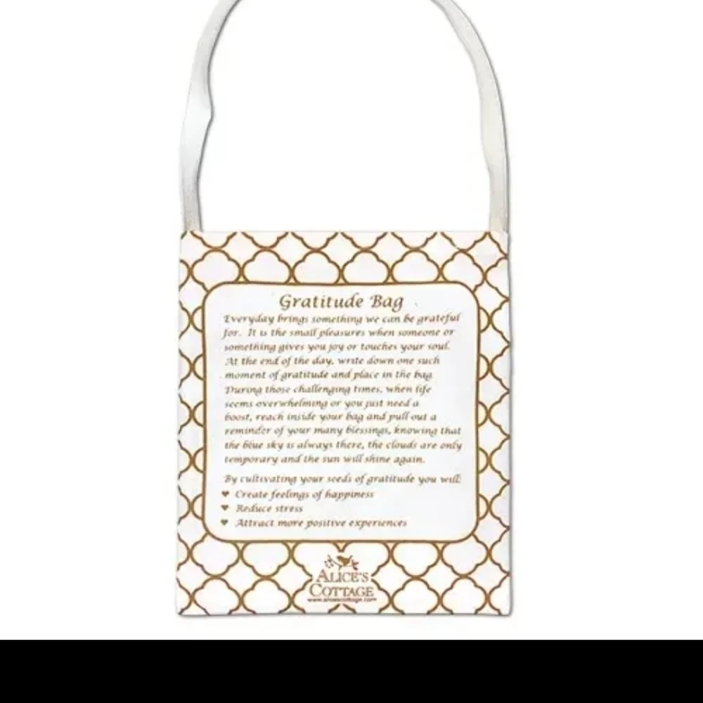 Alice's Cottage Gratitude Bag Bee Note Pad and Pen NWT